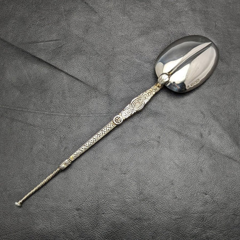 1902 British Antique Sterling Silver Large Anoiting Spoon 93g